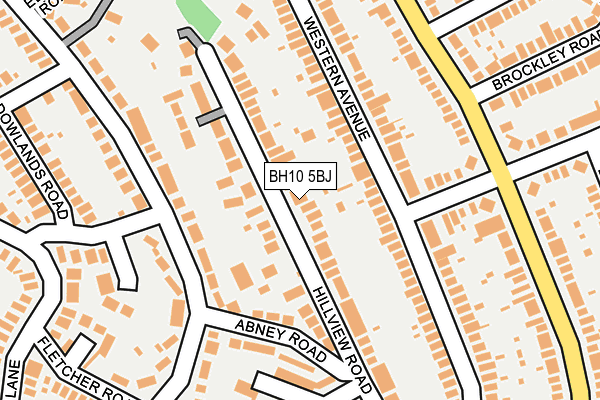 BH10 5BJ map - OS OpenMap – Local (Ordnance Survey)