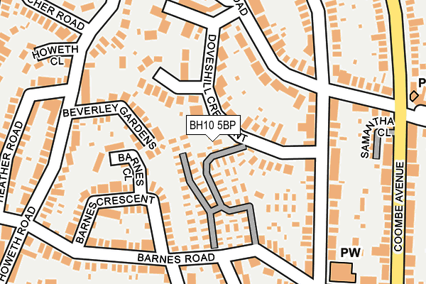 BH10 5BP map - OS OpenMap – Local (Ordnance Survey)