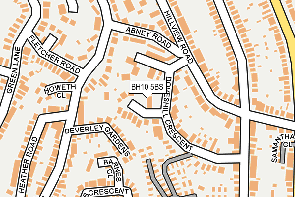 BH10 5BS map - OS OpenMap – Local (Ordnance Survey)