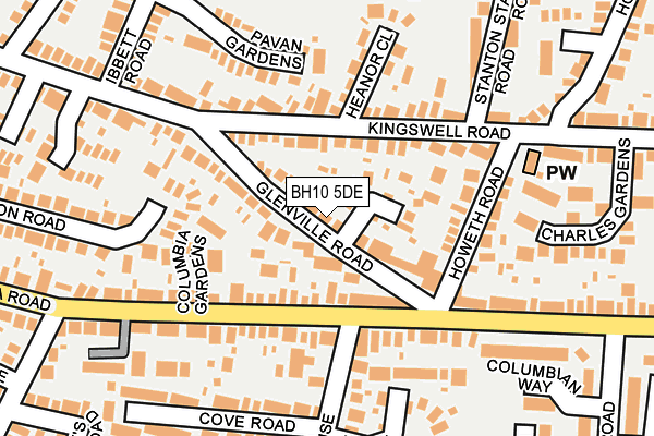 BH10 5DE map - OS OpenMap – Local (Ordnance Survey)