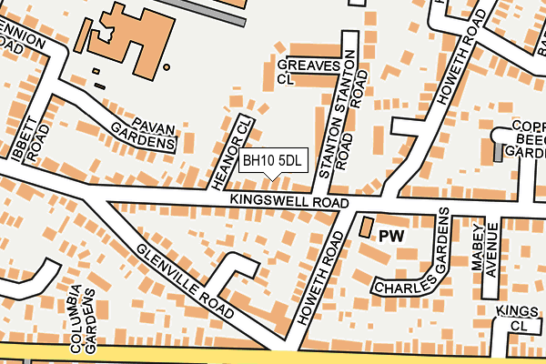 BH10 5DL map - OS OpenMap – Local (Ordnance Survey)