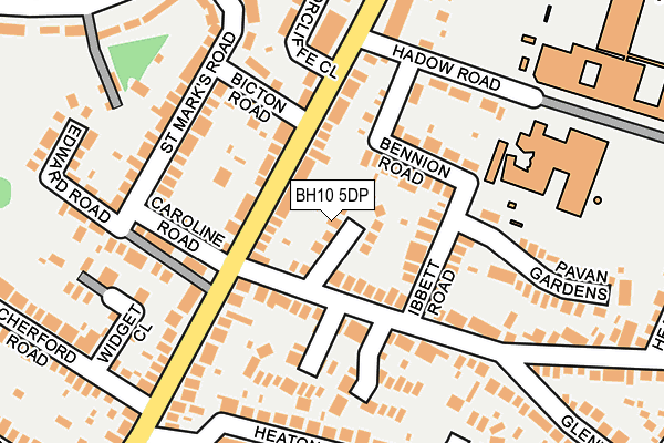 BH10 5DP map - OS OpenMap – Local (Ordnance Survey)
