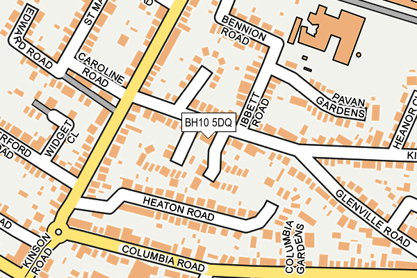 BH10 5DQ map - OS OpenMap – Local (Ordnance Survey)
