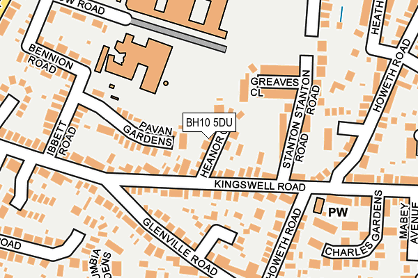 BH10 5DU map - OS OpenMap – Local (Ordnance Survey)