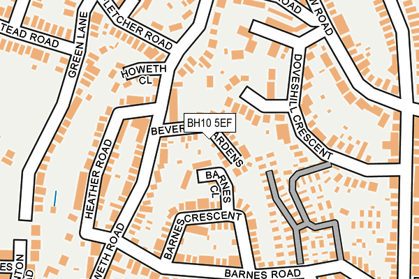 BH10 5EF map - OS OpenMap – Local (Ordnance Survey)