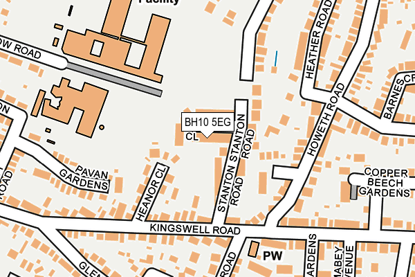 BH10 5EG map - OS OpenMap – Local (Ordnance Survey)