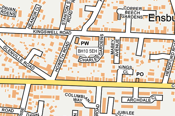BH10 5EH map - OS OpenMap – Local (Ordnance Survey)