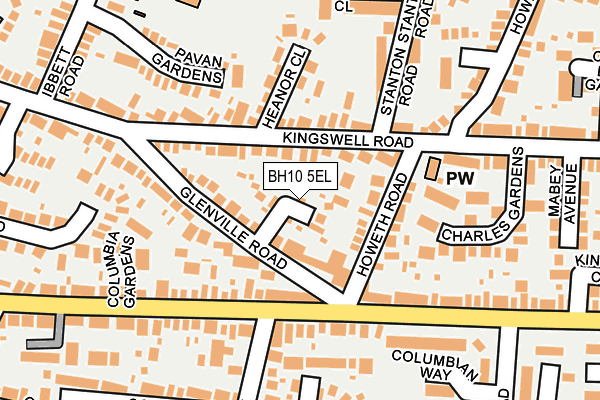 BH10 5EL map - OS OpenMap – Local (Ordnance Survey)