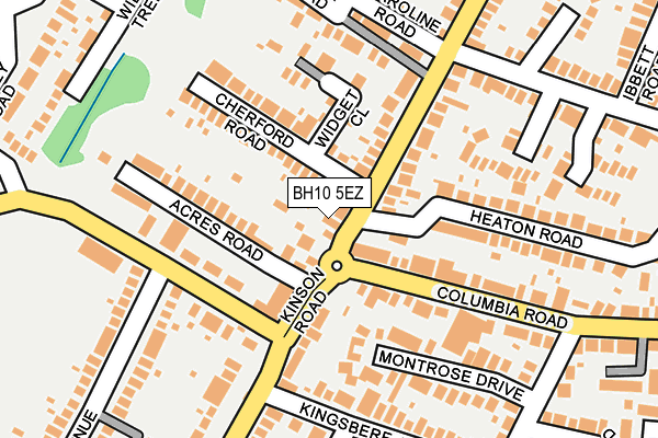 BH10 5EZ map - OS OpenMap – Local (Ordnance Survey)