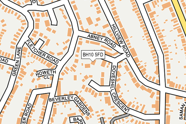 BH10 5FD map - OS OpenMap – Local (Ordnance Survey)