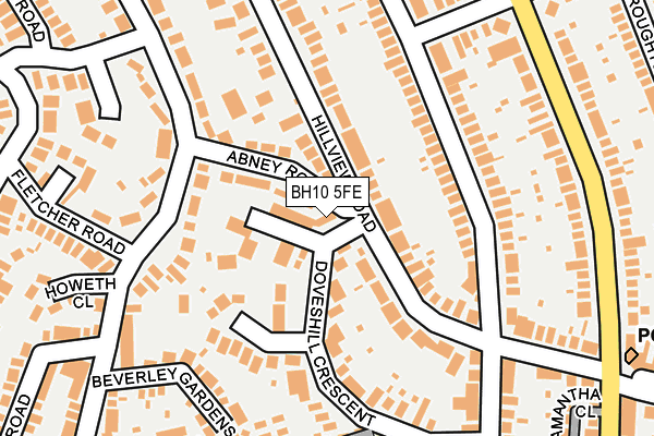 BH10 5FE map - OS OpenMap – Local (Ordnance Survey)