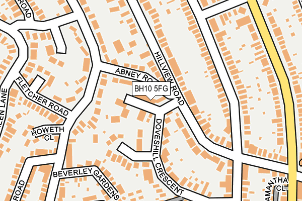 BH10 5FG map - OS OpenMap – Local (Ordnance Survey)