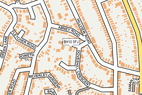 BH10 5FJ map - OS OpenMap – Local (Ordnance Survey)