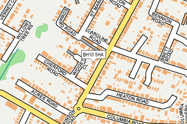 BH10 5HA map - OS OpenMap – Local (Ordnance Survey)