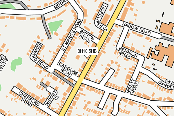 BH10 5HB map - OS OpenMap – Local (Ordnance Survey)