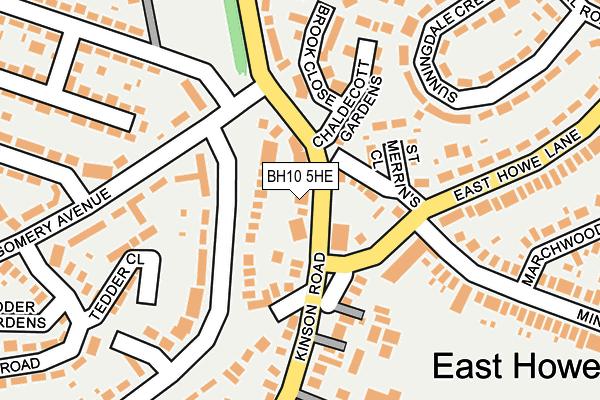 BH10 5HE map - OS OpenMap – Local (Ordnance Survey)