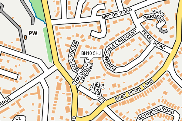 BH10 5HJ map - OS OpenMap – Local (Ordnance Survey)