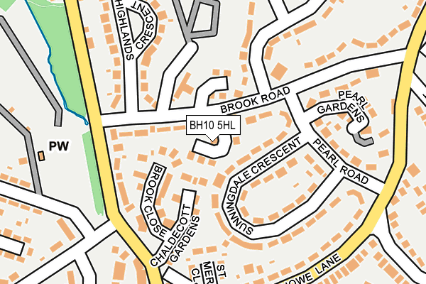 BH10 5HL map - OS OpenMap – Local (Ordnance Survey)