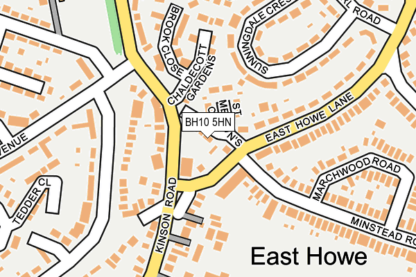 BH10 5HN map - OS OpenMap – Local (Ordnance Survey)