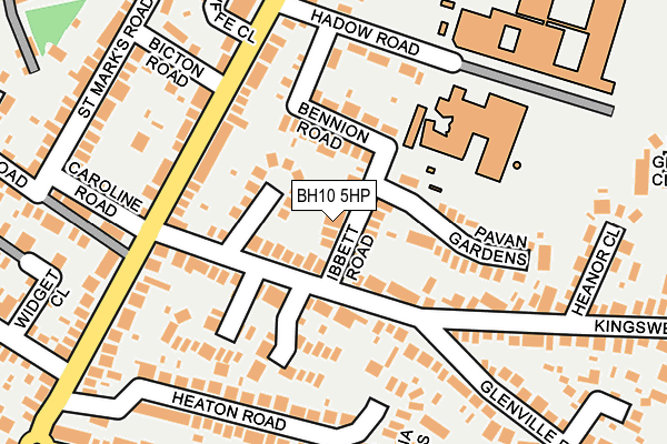 BH10 5HP map - OS OpenMap – Local (Ordnance Survey)