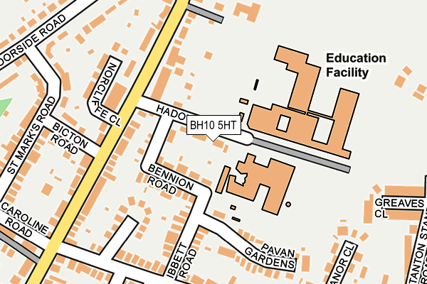BH10 5HT map - OS OpenMap – Local (Ordnance Survey)