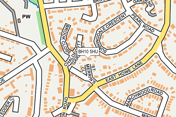BH10 5HU map - OS OpenMap – Local (Ordnance Survey)
