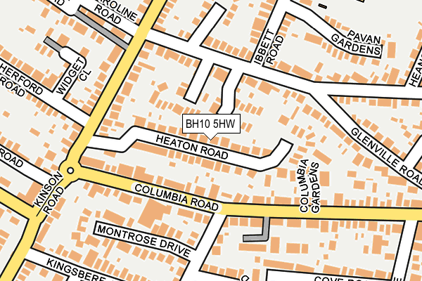 BH10 5HW map - OS OpenMap – Local (Ordnance Survey)