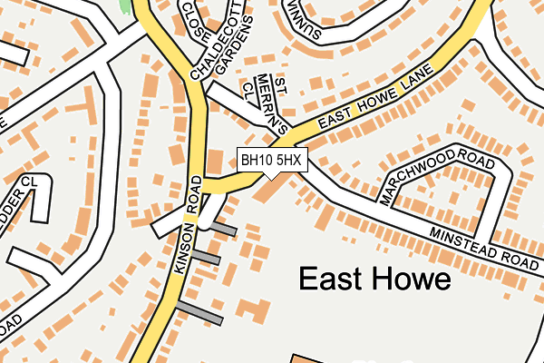 BH10 5HX map - OS OpenMap – Local (Ordnance Survey)