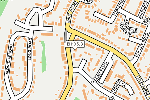 BH10 5JB map - OS OpenMap – Local (Ordnance Survey)