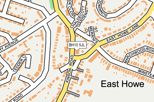 BH10 5JL map - OS OpenMap – Local (Ordnance Survey)