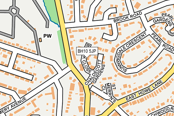 BH10 5JP map - OS OpenMap – Local (Ordnance Survey)