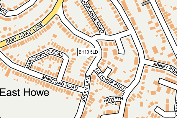 BH10 5LD map - OS OpenMap – Local (Ordnance Survey)