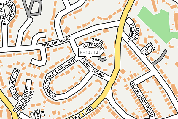 BH10 5LJ map - OS OpenMap – Local (Ordnance Survey)