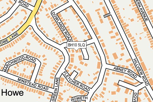 BH10 5LQ map - OS OpenMap – Local (Ordnance Survey)