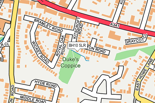 BH10 5LR map - OS OpenMap – Local (Ordnance Survey)
