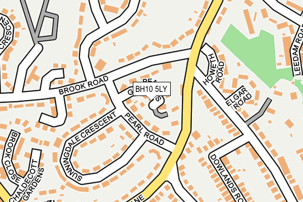 BH10 5LY map - OS OpenMap – Local (Ordnance Survey)
