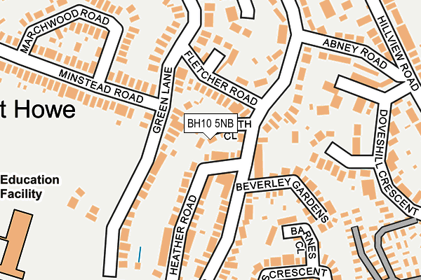 BH10 5NB map - OS OpenMap – Local (Ordnance Survey)