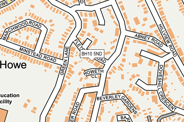 BH10 5ND map - OS OpenMap – Local (Ordnance Survey)