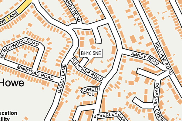 BH10 5NE map - OS OpenMap – Local (Ordnance Survey)