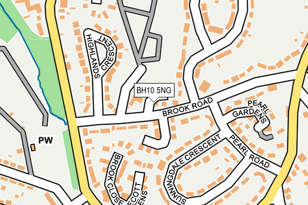 BH10 5NG map - OS OpenMap – Local (Ordnance Survey)