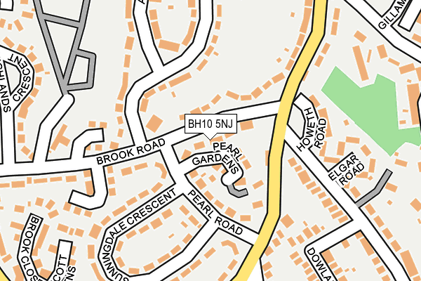 BH10 5NJ map - OS OpenMap – Local (Ordnance Survey)