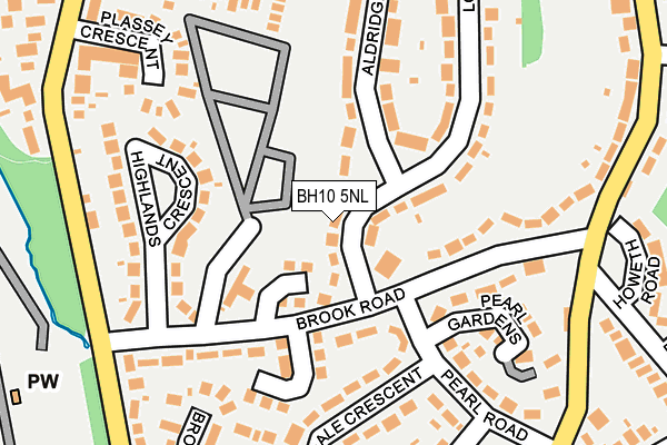BH10 5NL map - OS OpenMap – Local (Ordnance Survey)