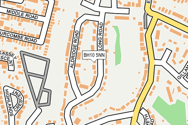 BH10 5NN map - OS OpenMap – Local (Ordnance Survey)