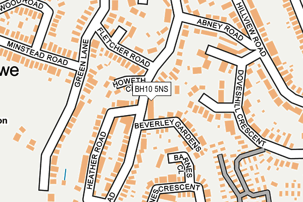 BH10 5NS map - OS OpenMap – Local (Ordnance Survey)