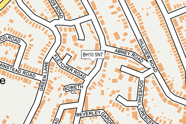 BH10 5NT map - OS OpenMap – Local (Ordnance Survey)