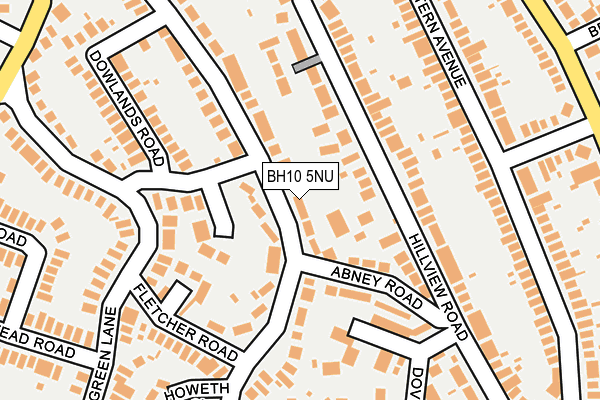 BH10 5NU map - OS OpenMap – Local (Ordnance Survey)