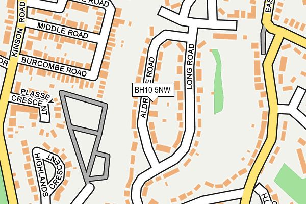 BH10 5NW map - OS OpenMap – Local (Ordnance Survey)