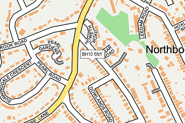 BH10 5NY map - OS OpenMap – Local (Ordnance Survey)