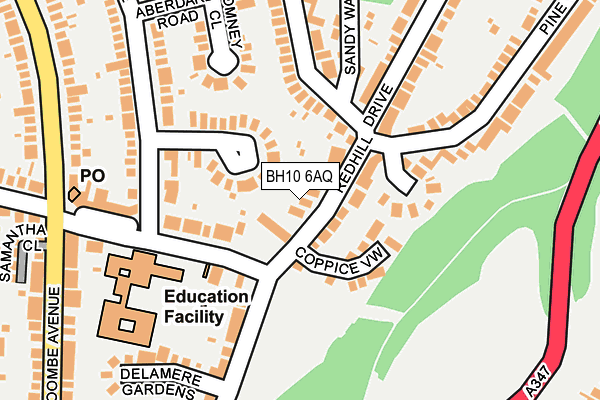 BH10 6AQ map - OS OpenMap – Local (Ordnance Survey)