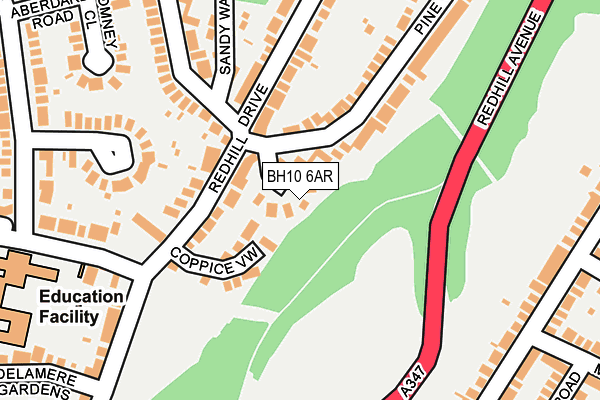 BH10 6AR map - OS OpenMap – Local (Ordnance Survey)